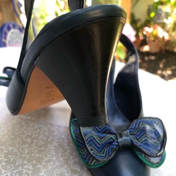 Giorgio Pacini Vintage Bow Slingback Pumps Made in Italy - Picture 5 of 8